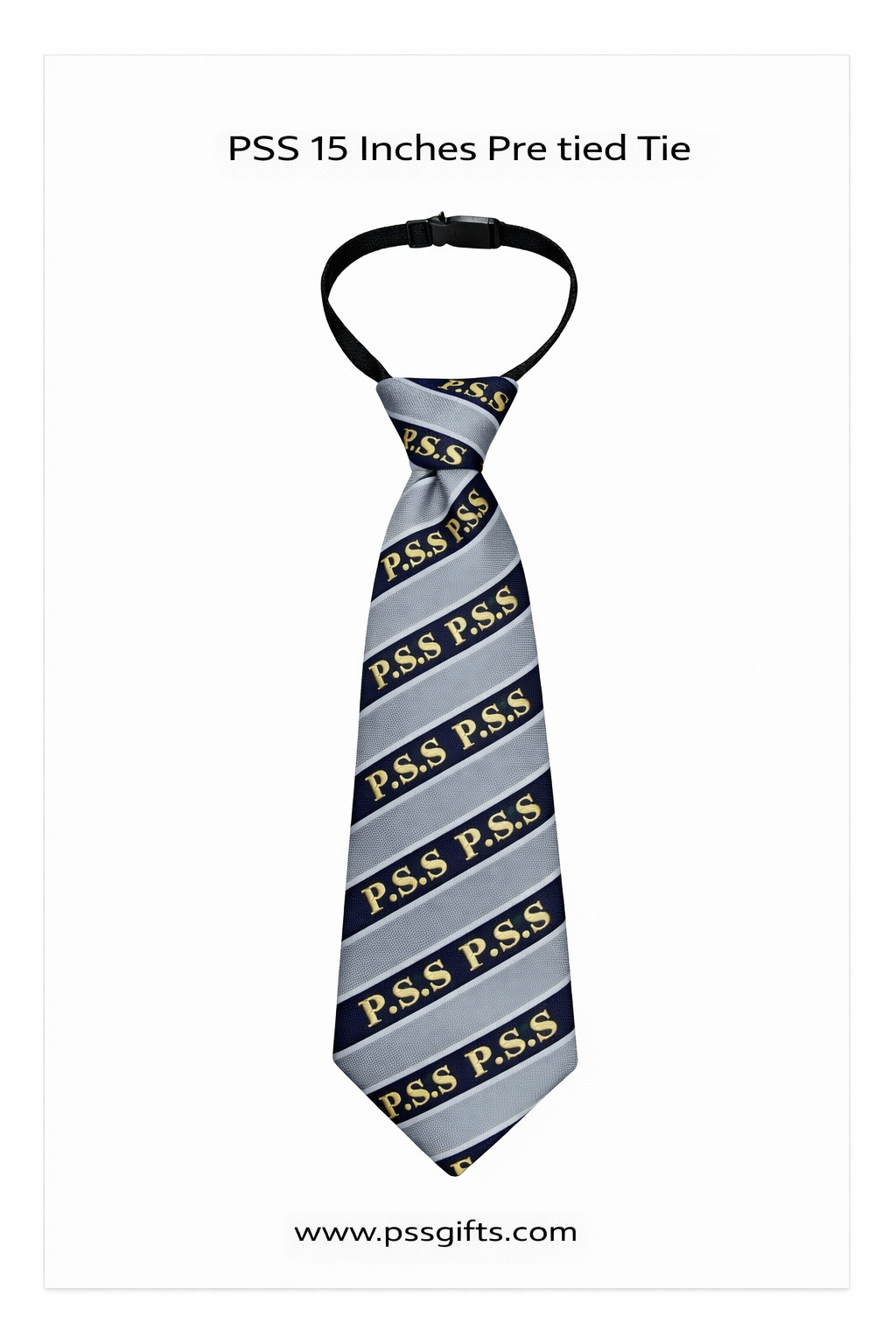 PSS 15 Inches Pre-Tied Tie