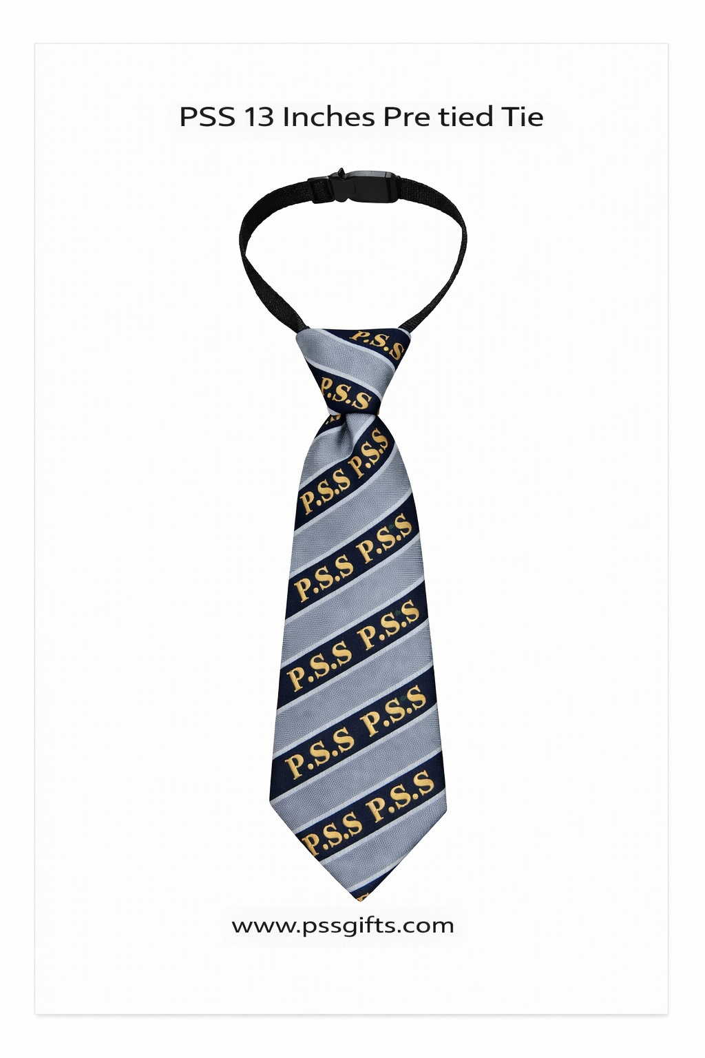 PSS 13 Inches Pre tied Tie