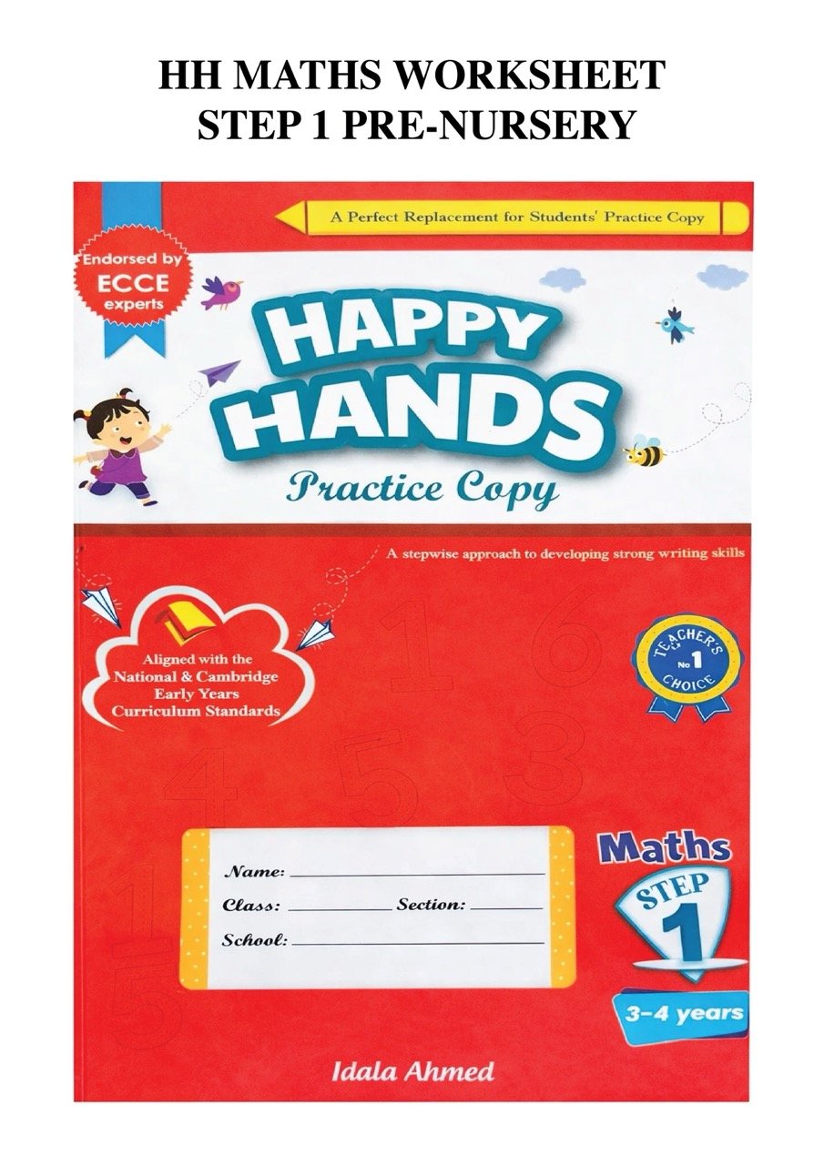 HH Maths Worksheet Pre-Nursery Step 1